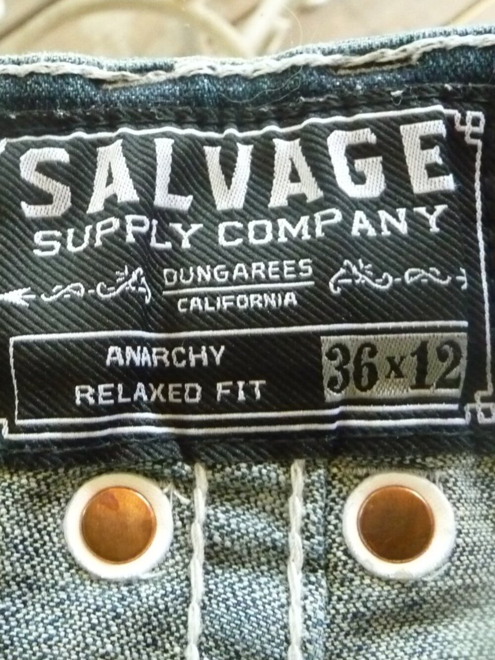 Salvage Supply Co Buckle Jorts 36 - Picture 4 of 13